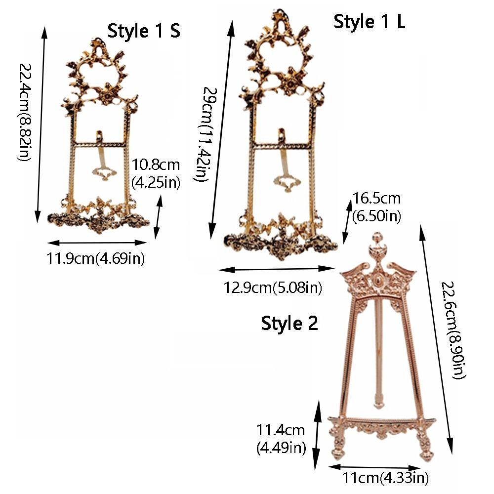 Creative Frame Bracket Gold Display Storage Rack Retro Style Plate Display Stand Bedroom Decor