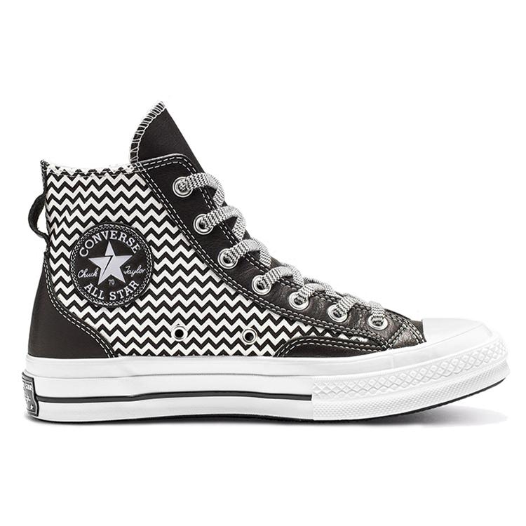 Converse Womens Chuck 70 Mission-V High 'Black White' (women's sizes) Black / White / White Canvas Shoes 564969C