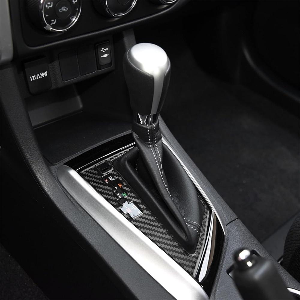 Car Gear Shift Panel Cover Trim Carbon Fiber For Toyota Corolla Levin 2014-2018