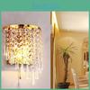 Wall Crystal Elegant Sconce With Led Light For Home Bedroom And Living Space