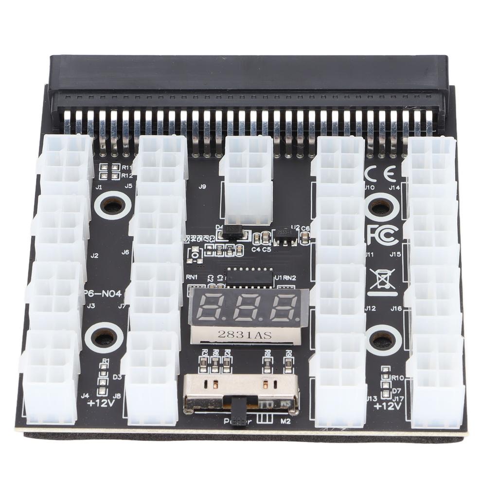 Server Power Converter Board 12V MOS LED Display Stable Safe Power Supply Board Adapter for Server Power