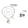 SHIXIN 2Pcs/Set Luxury Rhinestones Acrylic Pendant Necklace Ring for Women Charm Adjustable Opening Jewelry Set Accessories
