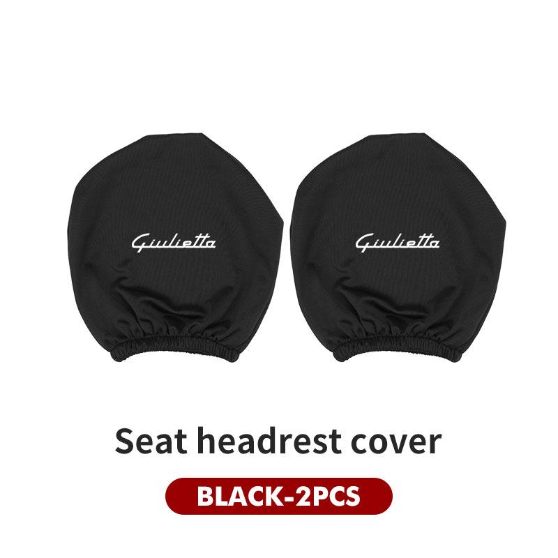 DCBLH1 Car Seat Headrest Cover Anti-wear Auto Styling Accessories For Alfa Romeo 159 Giulietta Giulia 147 Mito 156 159 166 GT Stelvio