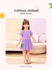 Летнее платье с коротким рукавом Little Maven для девочек с мультяшным принтом - Европейский и американский стиль.
