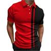 Color Blocked Men's Golf Polo Shirt with Short Sleeves, Moisture Wicking and Quick Drying Performance Casual and Fun
