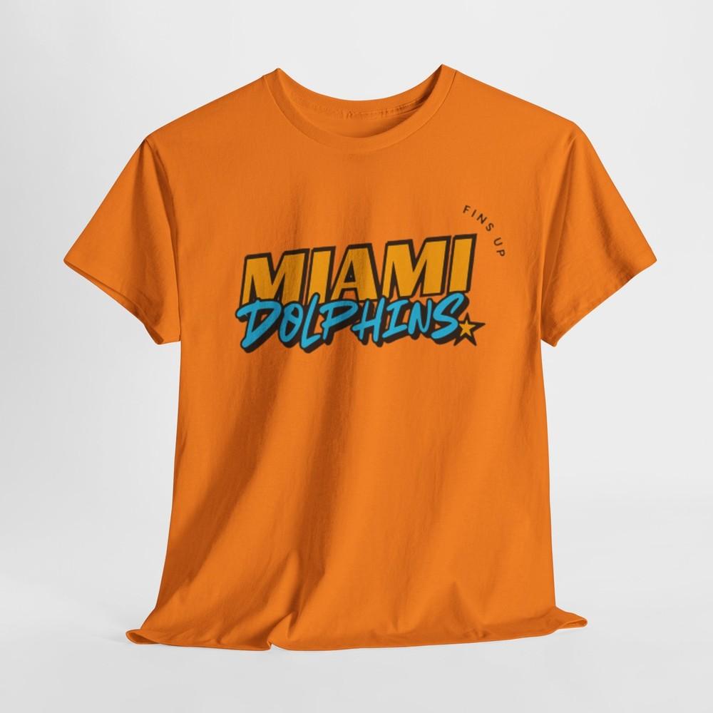Miami Dolphins Fins Up Футболка унисекс из хлопка для фанатов Fins Up Fins
