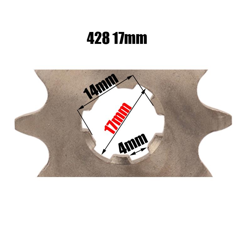 Front Engine 428# 17mm 10T-19T Sprocket For KAYO BSE SSR SDG Dirt Pit Bike ATV Quad Go Kart Moped Buggy Scooter Motorcycle