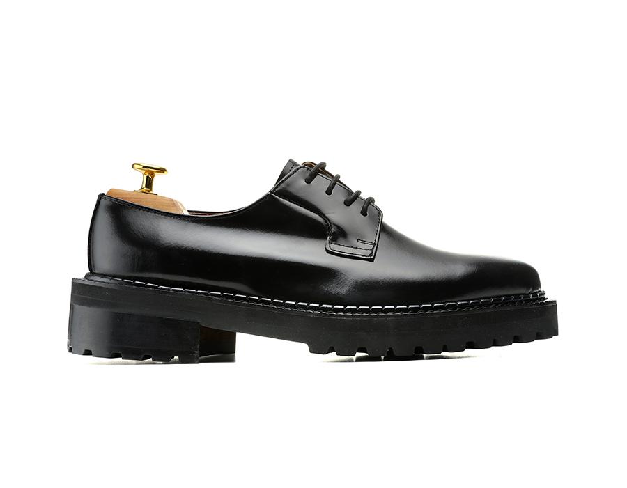 Lavantano Oversized Basic Derby Shoes - Black