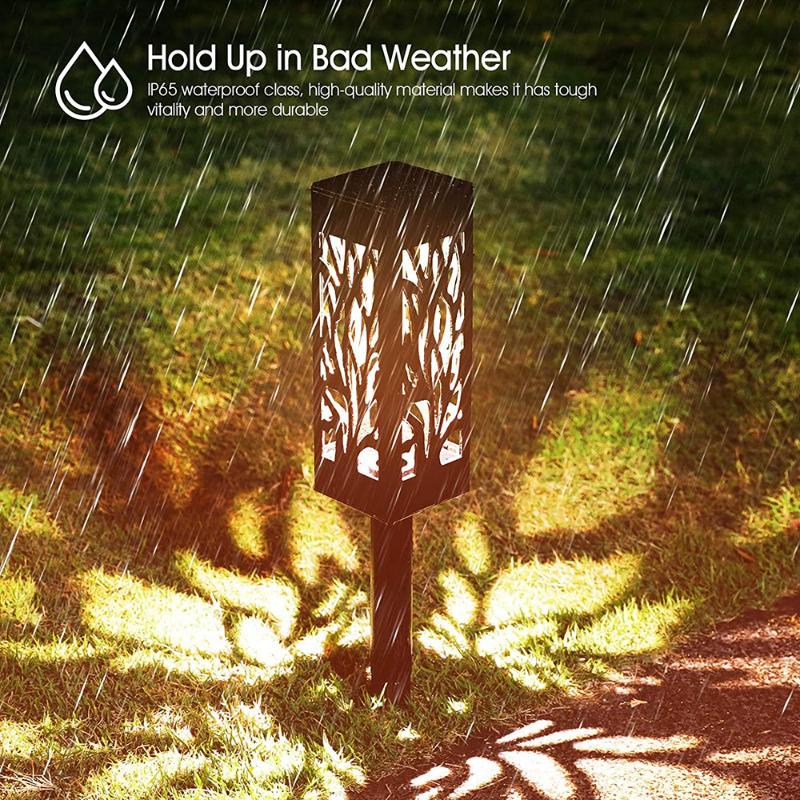 Полая солнечная лампа для газона, солнечный торшер, уличная водонепроницаемая вилка, садовая лампа для газона, декоративная пейзажная лампа