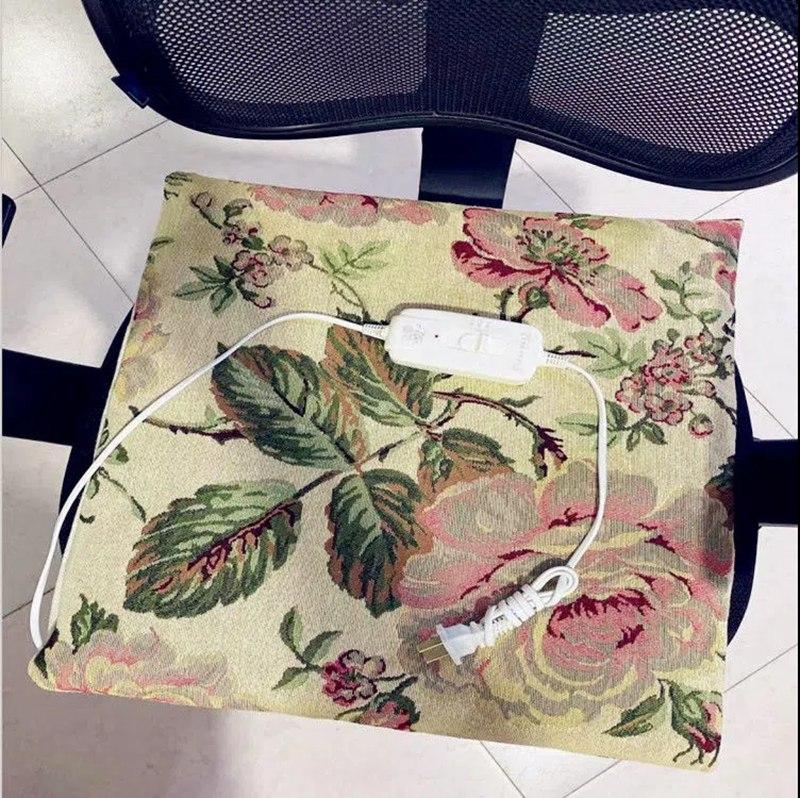 Съемная и моющаяся электрическая подушка с подогревом, офисная подушка с подогревом, маленькая электрическая подушка с подогревом, электрическая подушка с разъемом типа «мама»