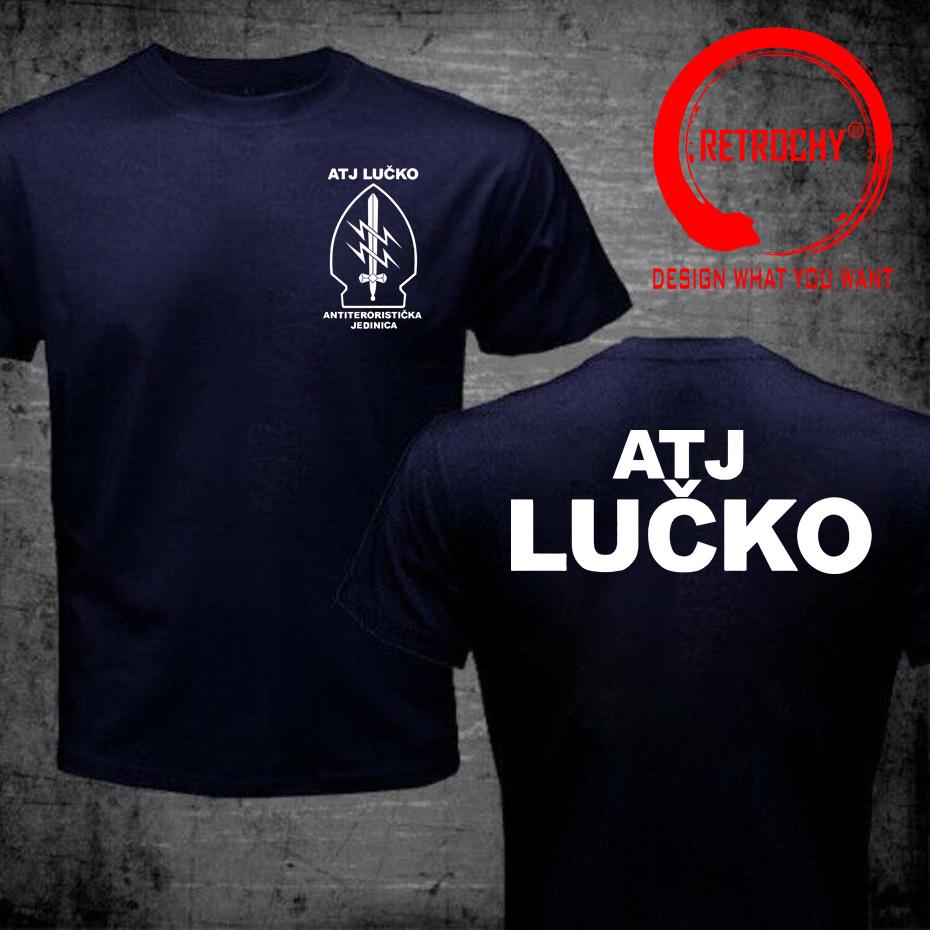 ATJ LUCKO Croatian Counter Terrorism Special Unit Force T Shirt Unisex tshirt Unisex Short Sleeve Tops Tee Shirt Summer Cotton TShirt