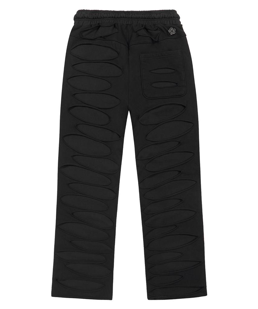 ULKIN [Runway] Double Layer Cutout Sweatpants_Black