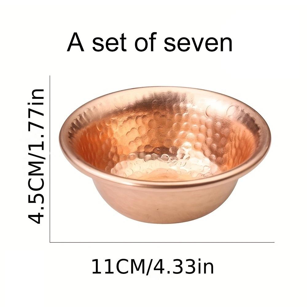 Непальская чаша для подачи воды из чистой меди, чаша для подачи воды ручной работы с узором молотка, чаша для святой воды для Будды, буддийские принадлежности