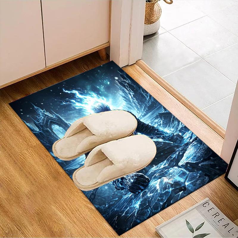 Eerie Frozen Phantom Floor Mat for Living Room, Game Rooms, Office, Bedroom, Office Floor Mat Playful Design, Christmas fan gifts