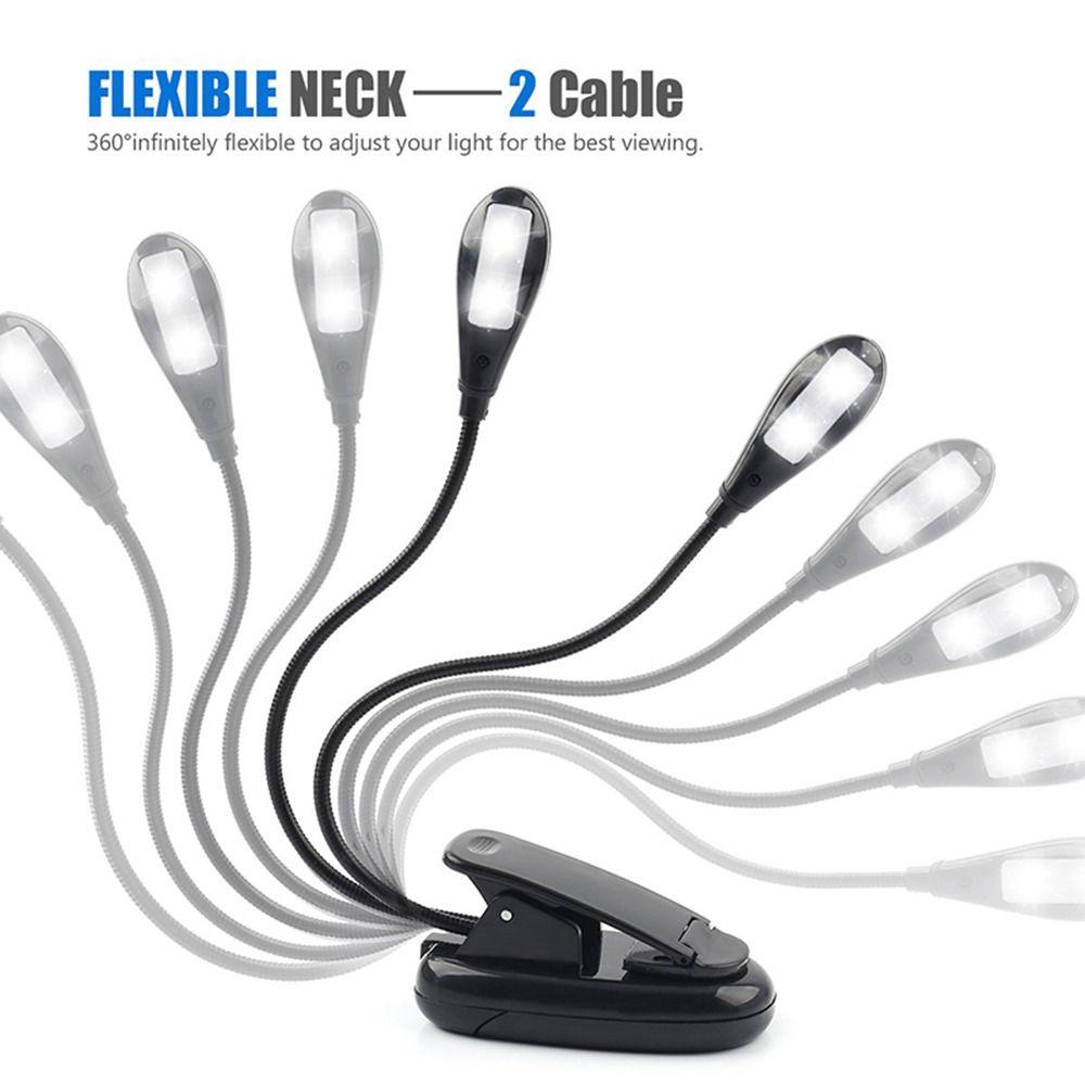 Гибкая настольная лампа, лампа-клипса, 2/4/8 светодиодов, свет, лампа для пюпитра, лампа для нот, лампы для чтения