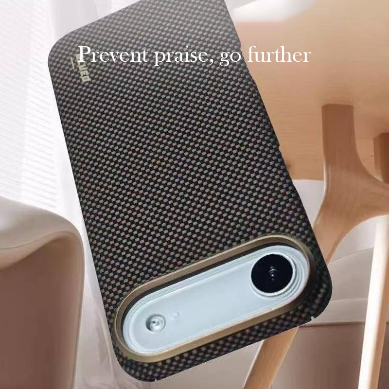 Blueo Carbon Fibre Case For iPhone 17 Air Kevlar Wireless Charging Back Cover Case for iPhone 17 AIR