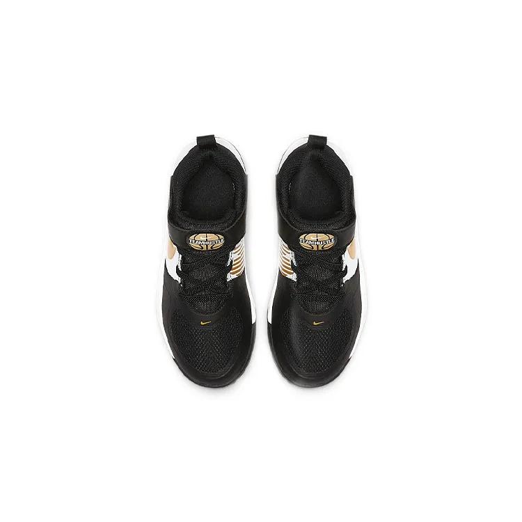 Nike Team Hustle D9 PreSchool 'Black Metallic Gold' (Unisex) Black / White / Metallic Gold Kids' Basketball Shoes AQ4225 004