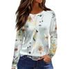 Women's Casual T-shirt 3D Printed Floral Floral Print Round Neck Retro Elegant Long Sleeves Women's Fashion Pullover Long Sleeve