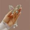 1PC Zinc Alloy Rhinestone Butterfly Hair Ornament, Elegant and Delicate Imitation Pearl Headdress, High-end Retro Hair Clip, Sui