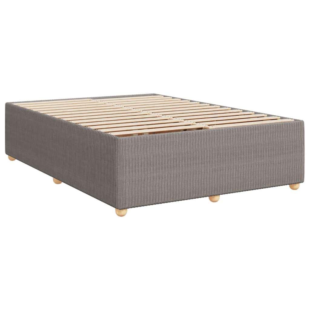 Bed Frame without Mattress Taupe 140 x 190 cm Fabric