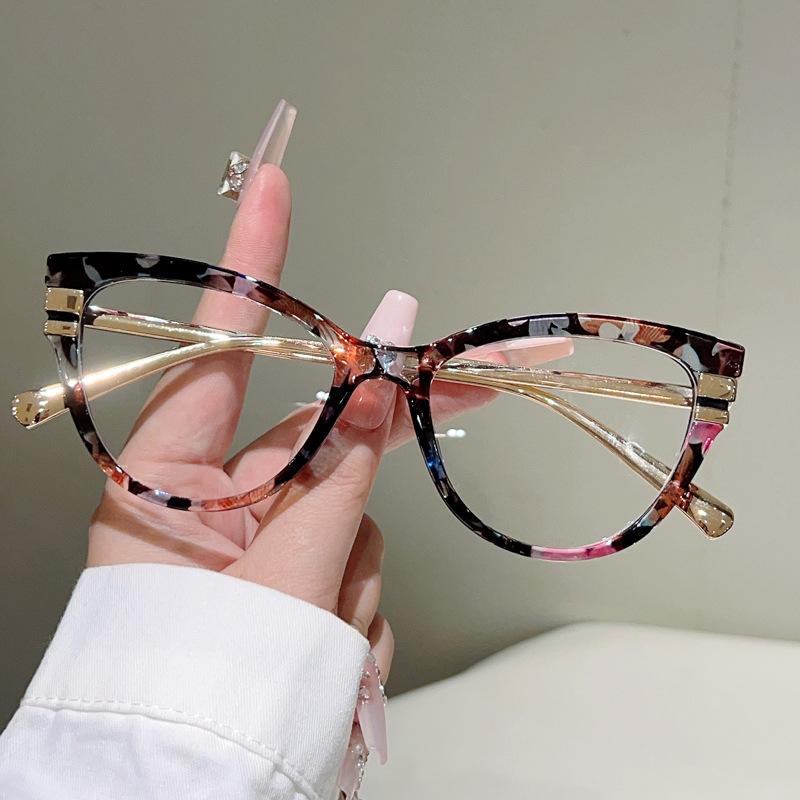 Vintage Cat Eye Anti Blue Light Optical Lens Glasses Women Luxury Myopia Customize Prescription Photochromic Eye Glasses Frames