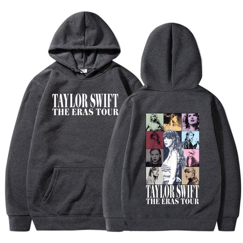 Autumn and winter new American high street Taylor couple with the same spoof character letter graffiti hooded sweater