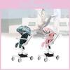 Stroller Ultra Kids Lightweight Foldable Convertible Seat One Button Rotation