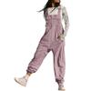 Women's Jumpsuits Summer Fashion Casual Loose Wide Leg Jumpsuits Solid Color Insert Pockets Retro Button Strap Jumpsuits