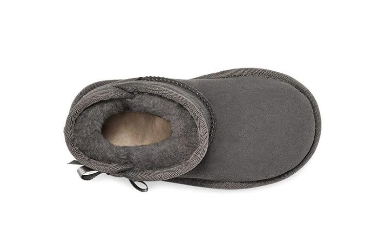 UGG Idris Удобные, на флисовой подкладке, Детские зимние ботинки, Хлопковые ботинки для детей 3-7 лет, Угольно-серые, 1118888T-CHRC