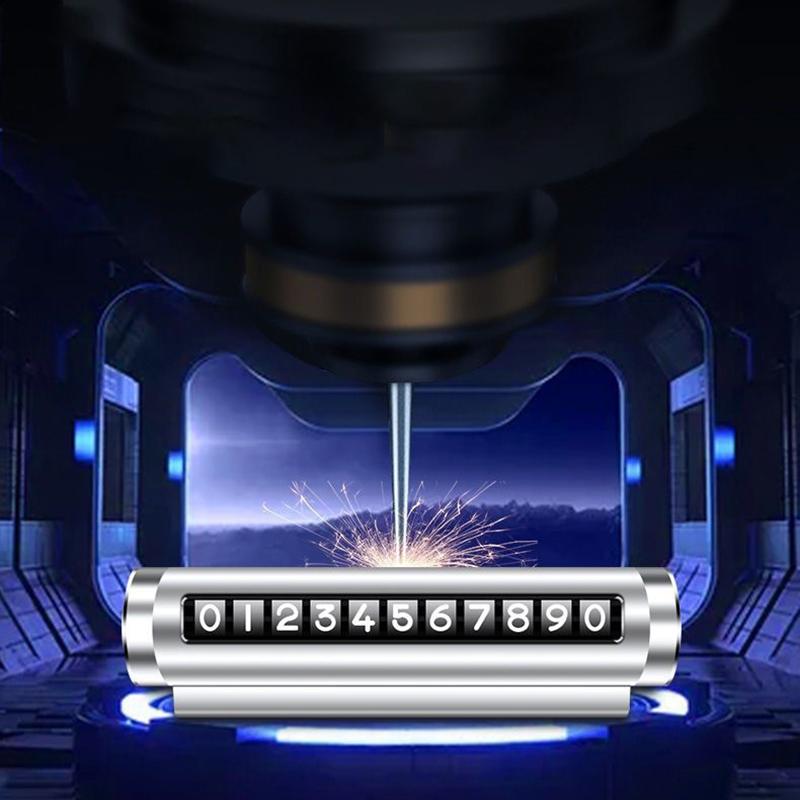 Металлическая карта временной парковки автомобиля Поворотная табличка с номером телефона Алюминиевые наклейки Парковка Остановка в автомобиле-стиль Автоаксессуары