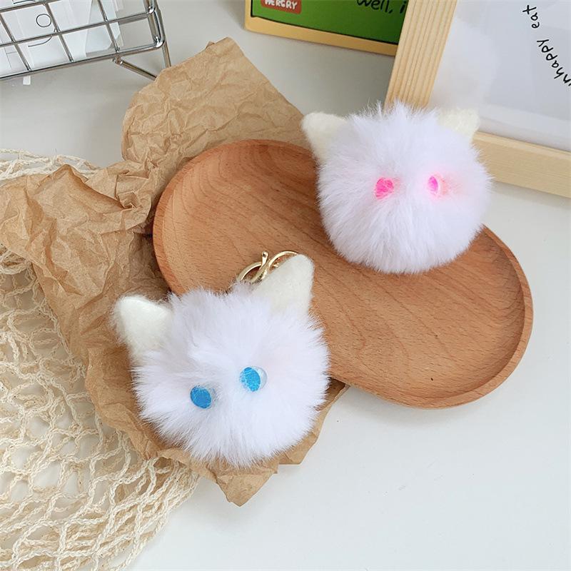 Тот же румяный кошачий шарик с высокой внешностью, плюшевый кулон ручной работы, девичье сердце, школьный рюкзак, милый брелок