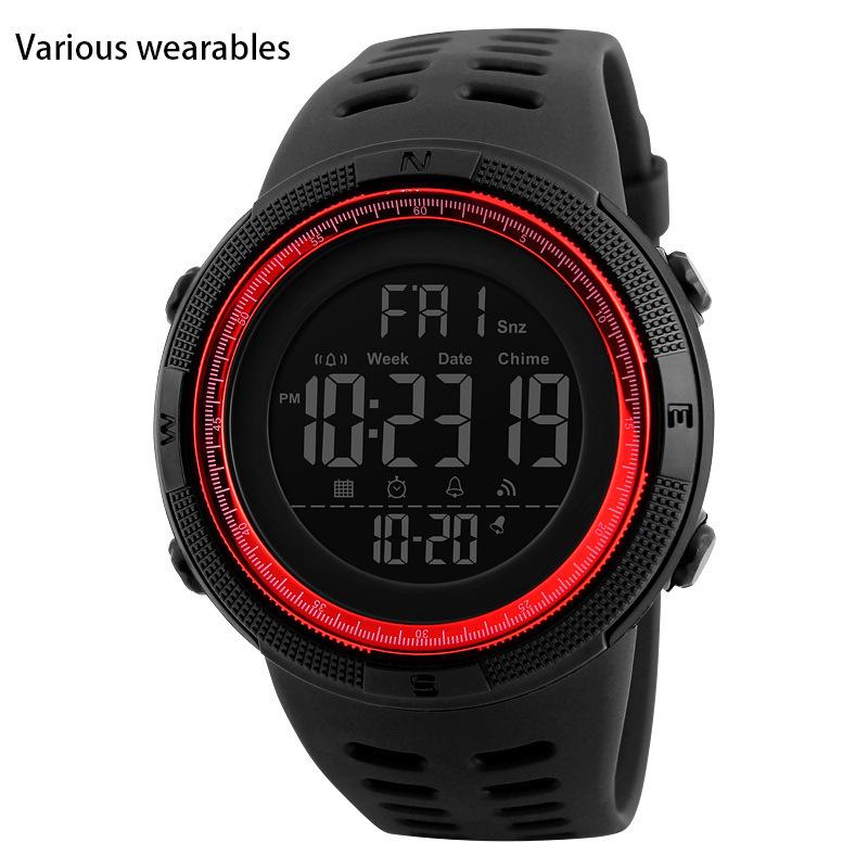 Outdoor Fashionable Luminous Sports Electronic Watch Multifunctional Personalized Luminous Men's Student Watch Waterproof Watch