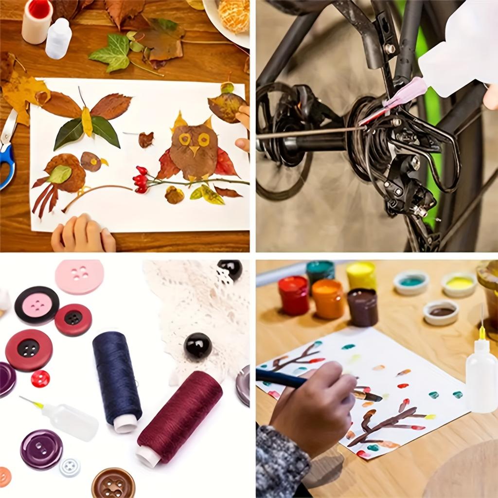 18 бутылочек-аппликаторов для клея поставляются с иглами с тупым концом и колпачками, подходят для жидкостей, клея, чернил,