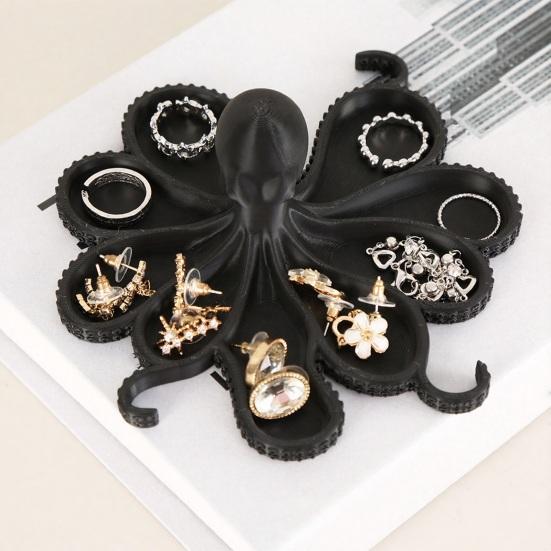 Octopus Jewelry Storage Tray with 8 Compartments Multi-purpose Necklaces Rings Earrings Trinket Organizer Holder Serving Tray Decoration