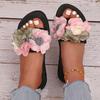 Flower Splicing Cool Slippers Women's Non-slip and Lightweight Large Size 42 Women's Slippers Long-term Supply Handmade Women