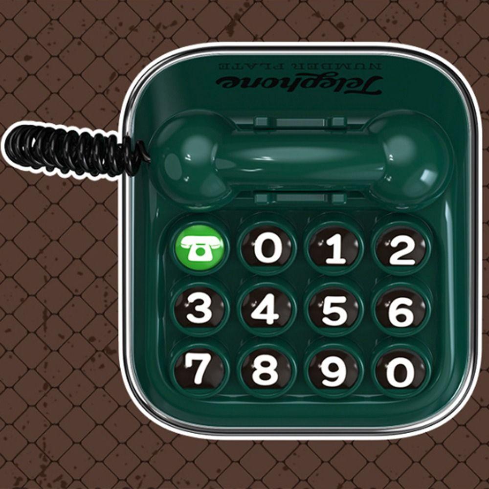 Keyboard Car Dashboard Ornament Retro Car Phone Number Sign Car Interior Accessories