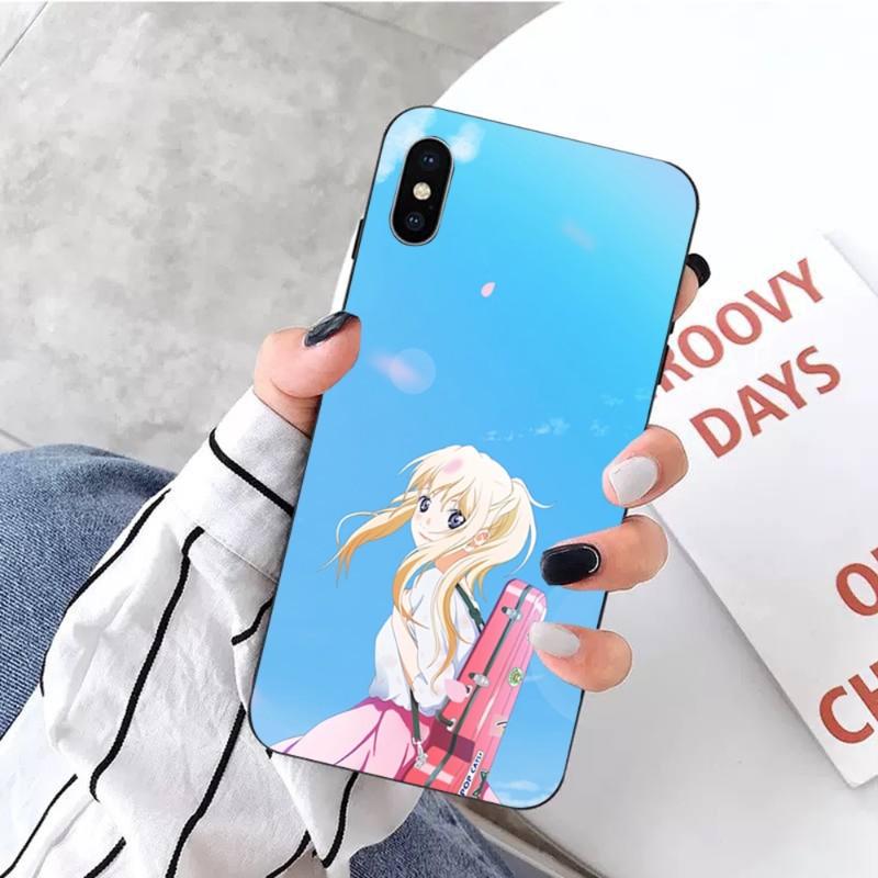 Чехол для телефона Your Lie In April для iPhone 14 13 12 11 XS X 8 7 6 Plus Mini Pro Max SE 2022, мягкий черный чехол для телефона
