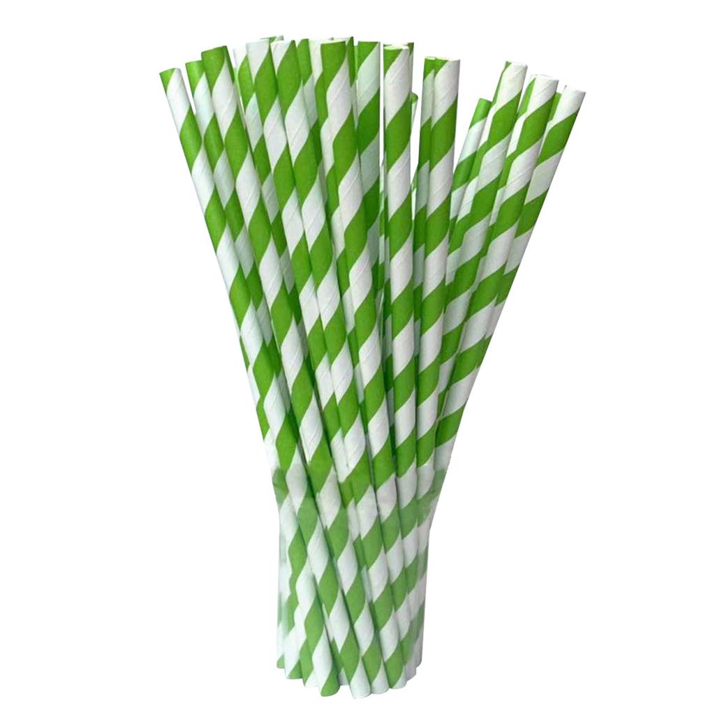 25 шт., бумажные соломинки в стиле ретро в полоску, винтажные соломинки в польку для вечеринки, свадьбы, дня рождения