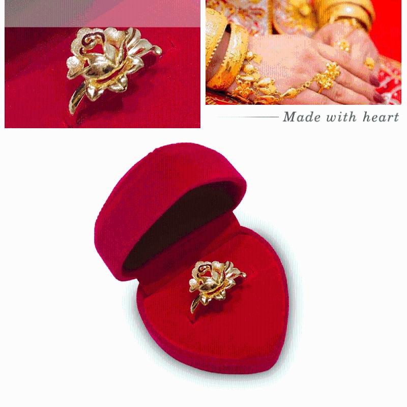 Красная шкатулка для одного кольца Love, шкатулка для подвески, органайзер для колец, ювелирных изделий, подарков, хранения для свадебного предложения, церемонии помолвки