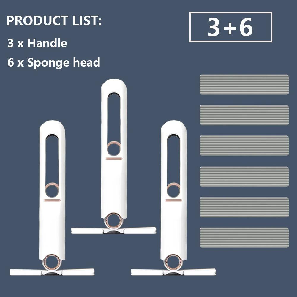 8/24 шт. Мини-швабра с отжимом, мини-швабра, инструменты для уборки кухни и автомобиля, швабры с функцией самоотжима, складные швабры для уборки дома и мытья пола
