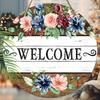Wooden Hanging Decorative Sign, Welcome Signs, Indoor or Garden Decorations, 2D Flat Pendants, Housewarming Gifts for Friends
