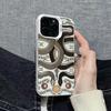 Чехол на телефон Apple 16 с двойной змеей, играющей с бусинами, для iPhone15promax, продвинутое ощущение, цветной серебристый, 14/13, противоударный чехол 12