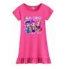 Children's Fashion K-Pop “Hunter” Girl Group Dress: Summer Girls' Short-Sleeve Loungewear Nightgown