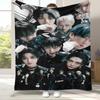 Бэн Чан Kpop Stray Kids Фланелевое одеяло, Ультрамягкий теплый плюшевый плед для дома, спальни, кровати, дивана, Покрытие для кемпинга, пикника, подарок