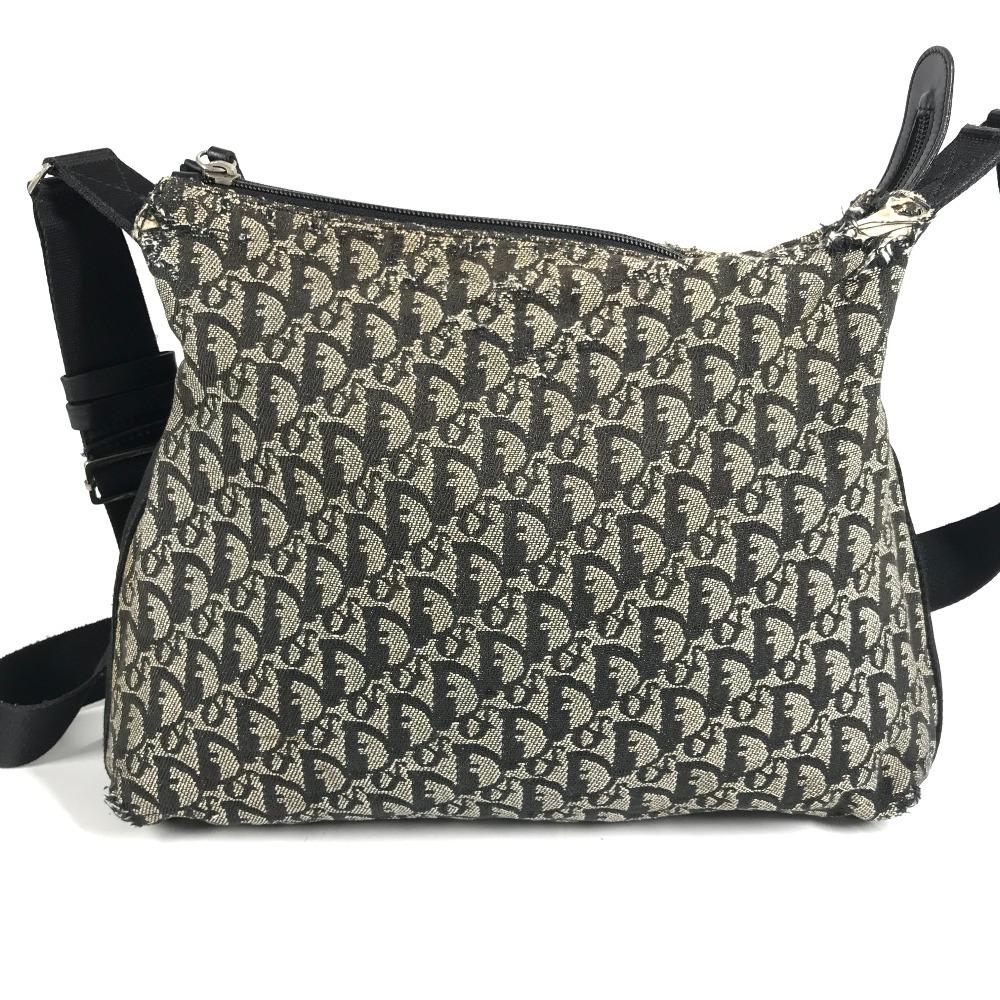 Dior Trotter logo Bag Crossbody Shoulder Bag Leather/Canvas Black