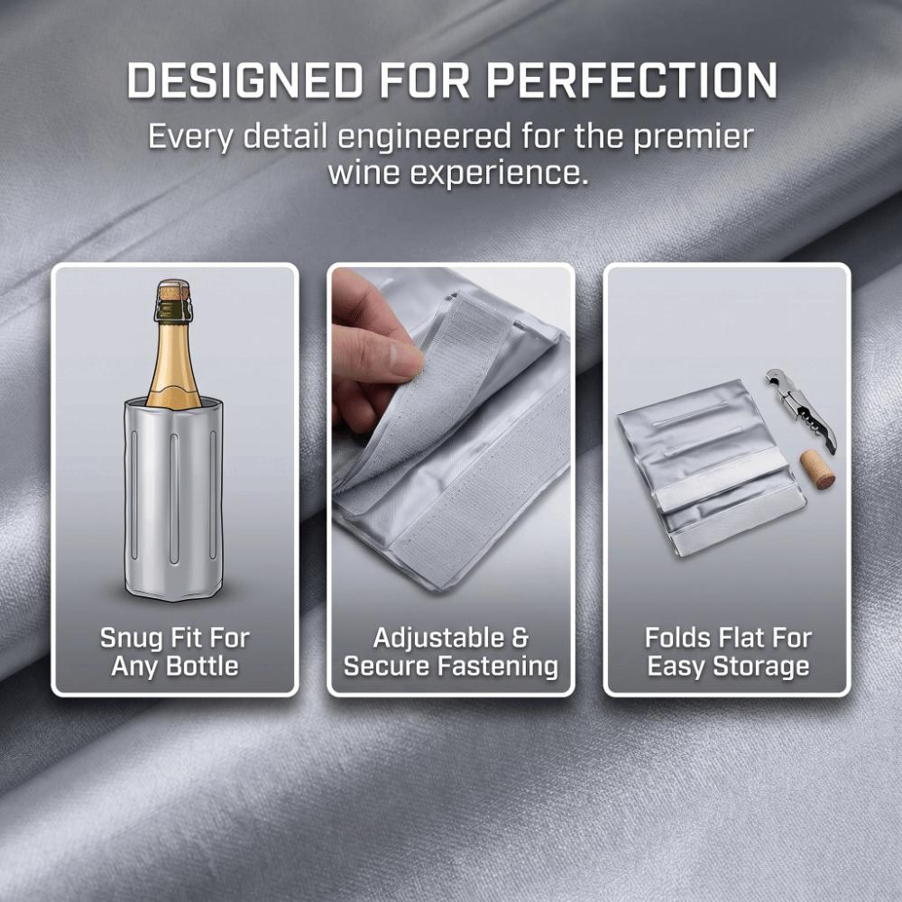 Quick-cooling Insulated Wine Cooler Sleeve Reusable Wine Chiller Sleeve Bottle Cooler Picnic