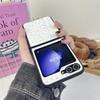 Милый Мультяшный Чехол в Форме Сердца с Блестками для Samsung Galaxy Z Flip 6 4 3, Ультратонкий, Ударопрочный, Корейский Чехол для Samsung Flip6
