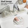 Silicone Faucet Drain Mat Kitchen Sink Splash Guard Multifunctional Fast Drying Faucet Drip Catcher Mat for Bathroom Washing Table Kitchen Countertop