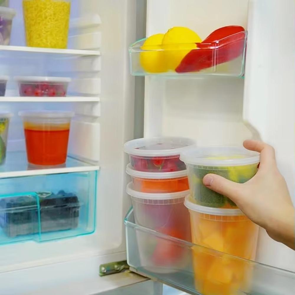 50 шт. контейнер для хранения еды без бисфенола А, круглая чашка для десерта, одноразовая чашка для супа, школа