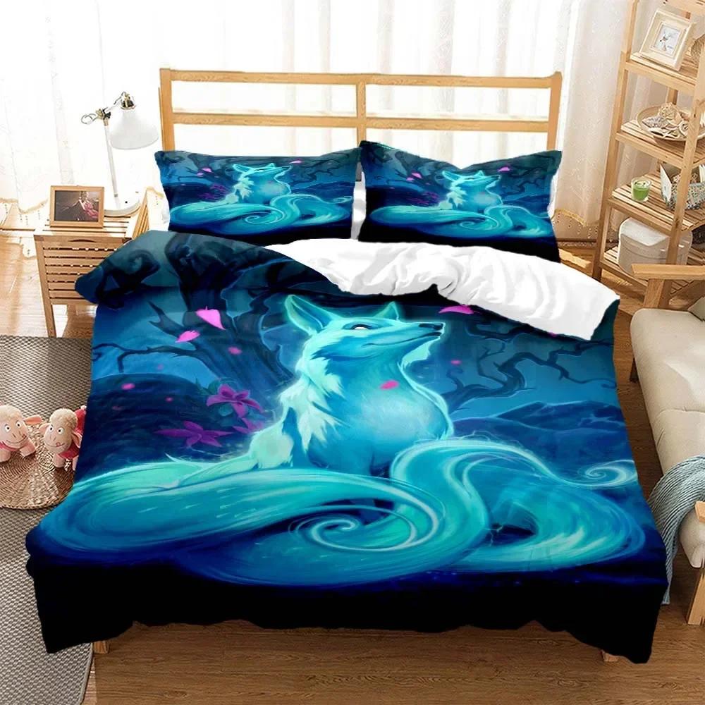 Wolf Digital Print Comfortable Duvet Quilt Cover Pillowcase Bedding Set Children Bedroom Decoration Home Textile